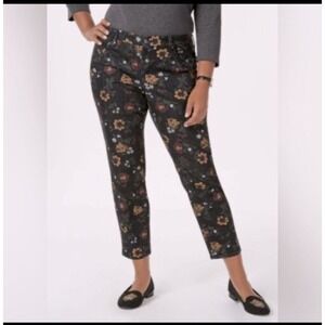 Charter Club Bristol‎ Skinny Ankle Floral Print Casual Pants Size 6
